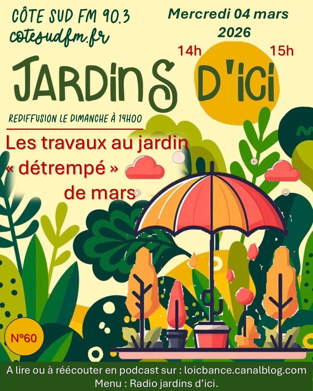 Les travaux au jardin en mars 2026