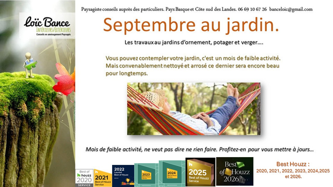 Seignosse paysages Septembre au jardin.