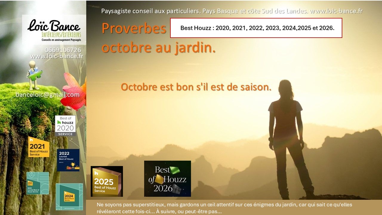 Proverbes d'octobre au jardin par Seignosse Paysages
